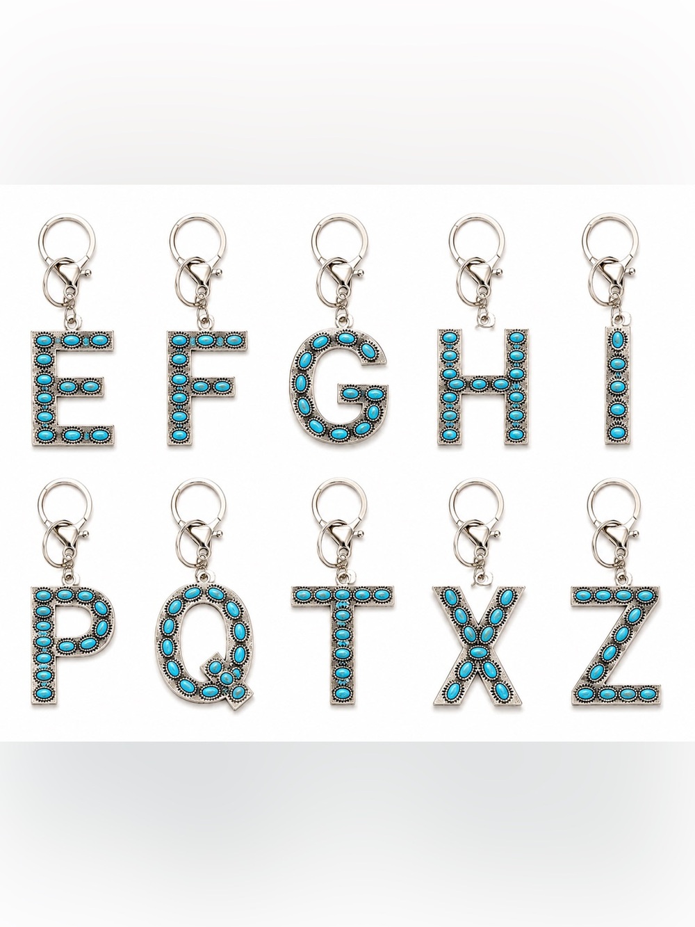 BRAND NEW WITH TAGS Turquoise Initial Keychain – Western Charm